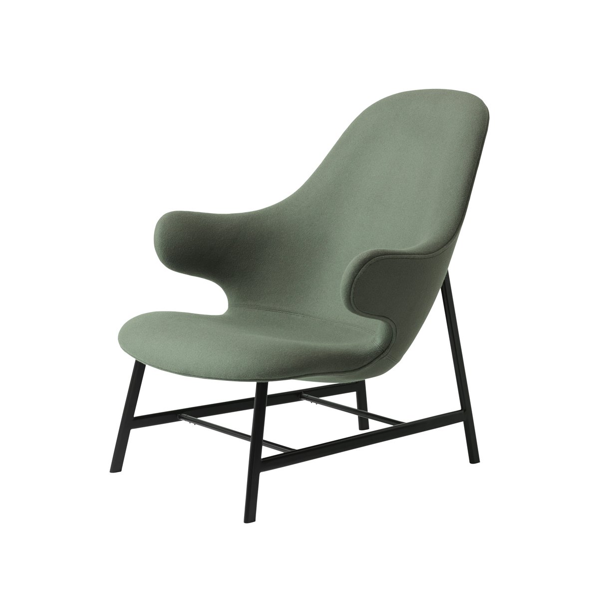 &Tradition Catch JH13 lounge chair Divina 944 green-black legs