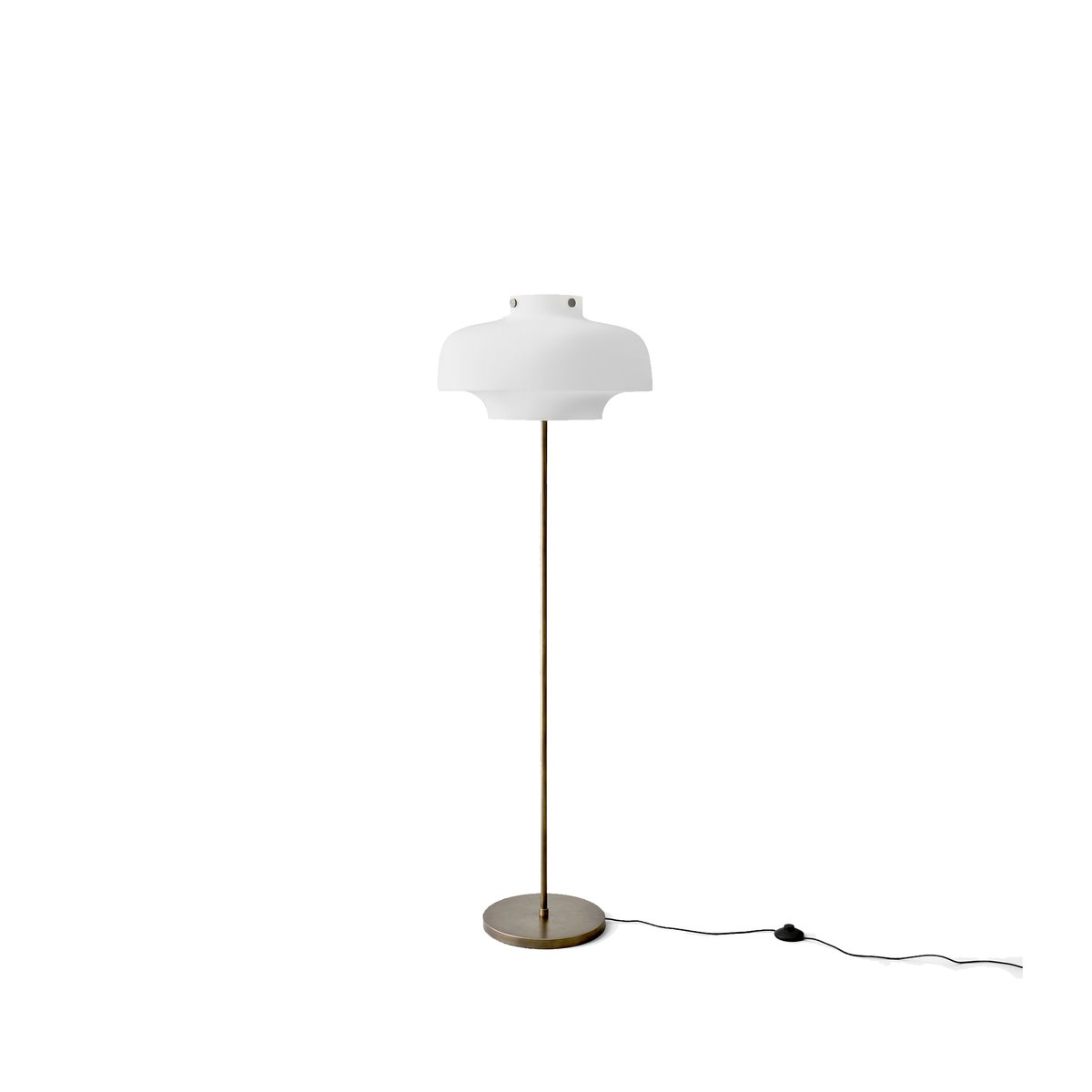 &Tradition Copenhagen SC14 floor lamp Opal, stand brass