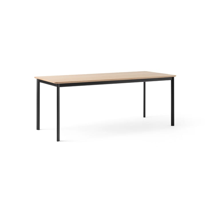 Drip HW116 dining table 83x193 cm - Black frame-clear lacq. oak - &Tradition