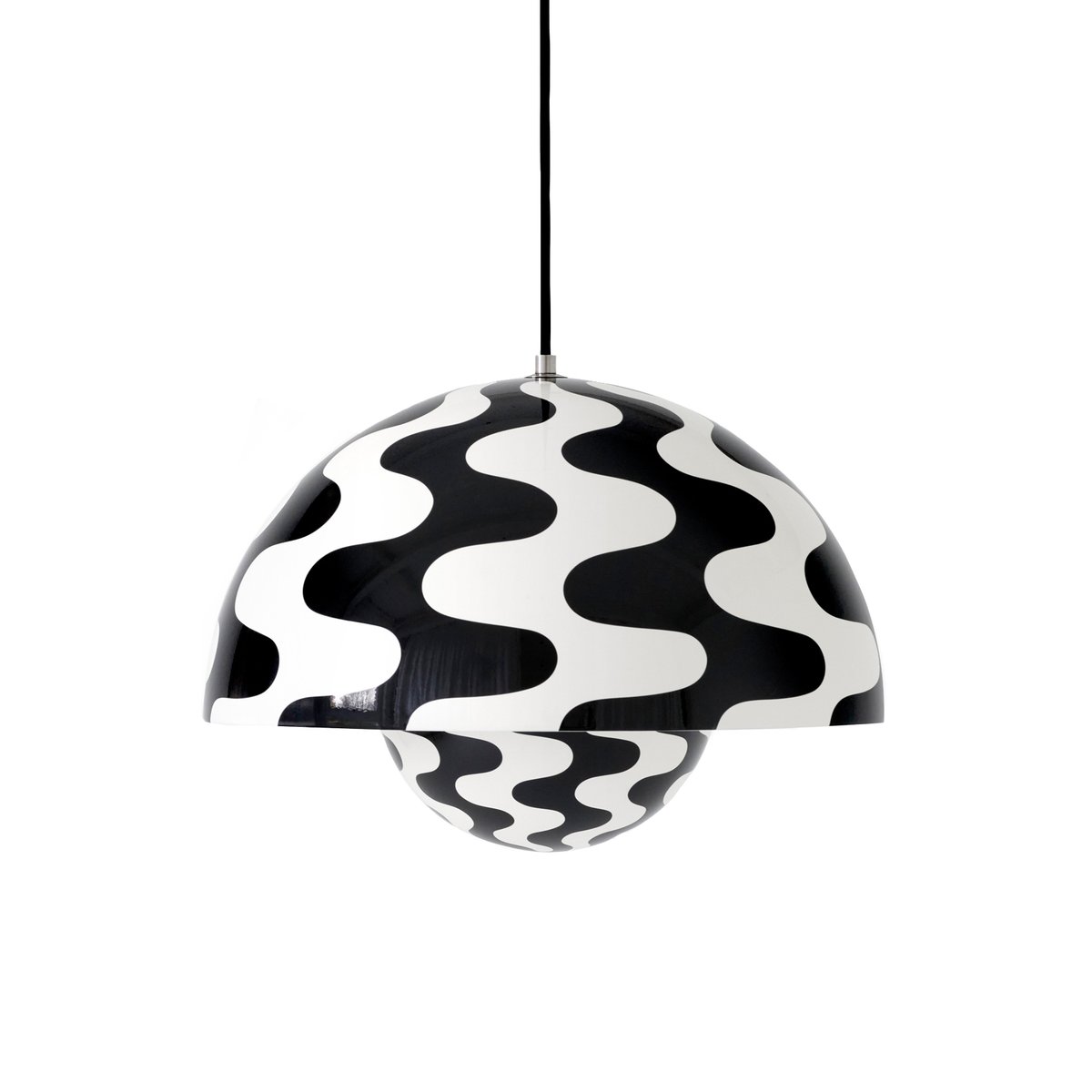 &Tradition Flowerpot pendant lamp VP7 Black-white pattern