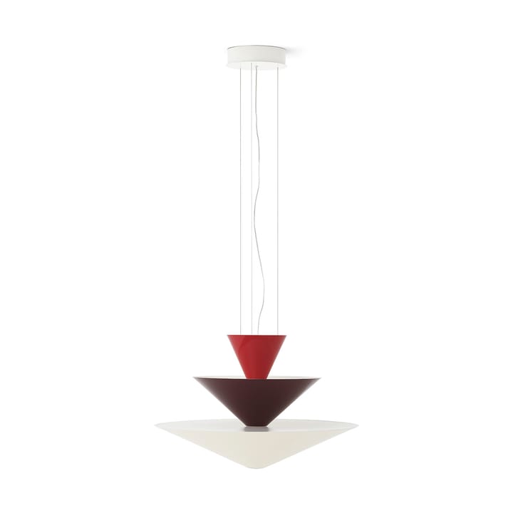 Gio LN14 pendant lamp Ø60 cm - Vermilion red-d. burgundy-ecru - &Tradition