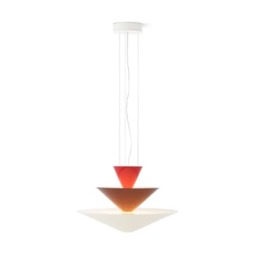 Gio LN14 pendant lamp Ø60 cm - Vermilion red-d. burgundy-ecru - &Tradition