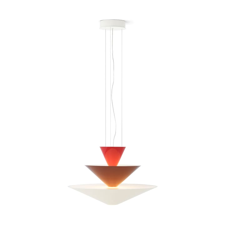 Gio LN14 pendant lamp Ø60 cm, Vermilion red-d. burgundy-ecru &Tradition