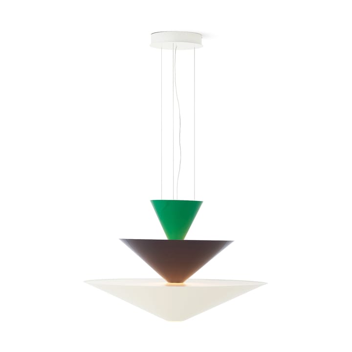 Gio LN15 pendant lamp Ø92 cm, Signal green-deep blue-ecru &Tradition