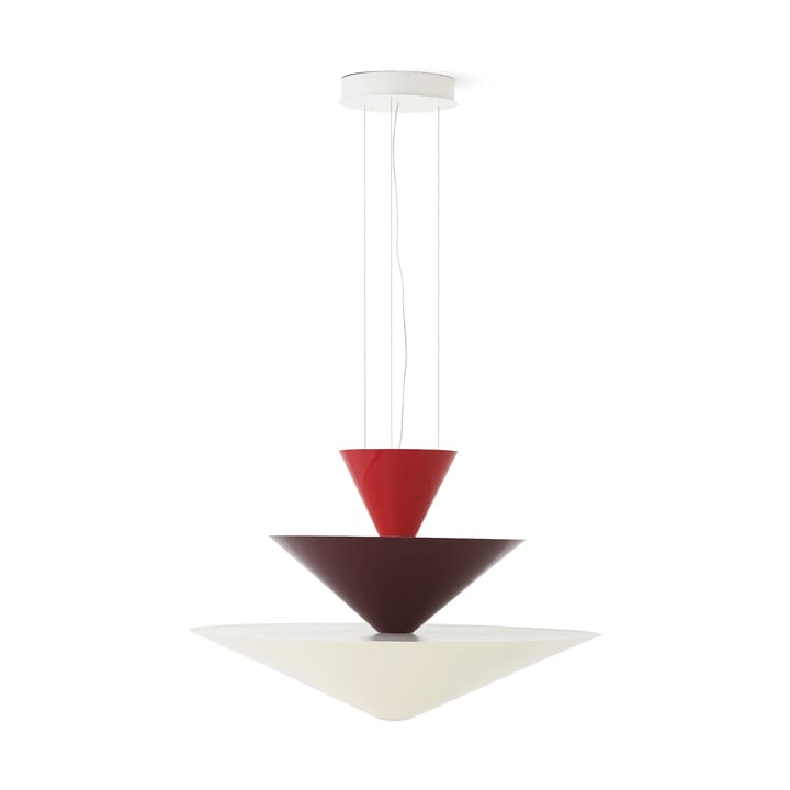 Gio LN15 pendant lamp Ø92 cm - Vermilion red-d. burgundy-ecru - &Tradition