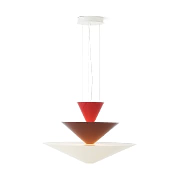 Gio LN15 pendant lamp Ø92 cm - Vermilion red-d. burgundy-ecru - &Tradition