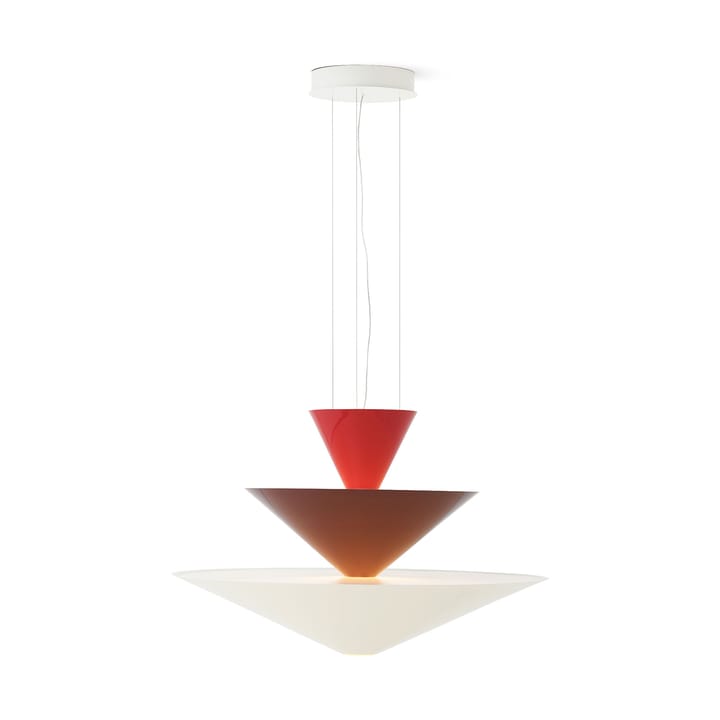 Gio LN15 pendant lamp Ø92 cm, Vermilion red-d. burgundy-ecru &Tradition