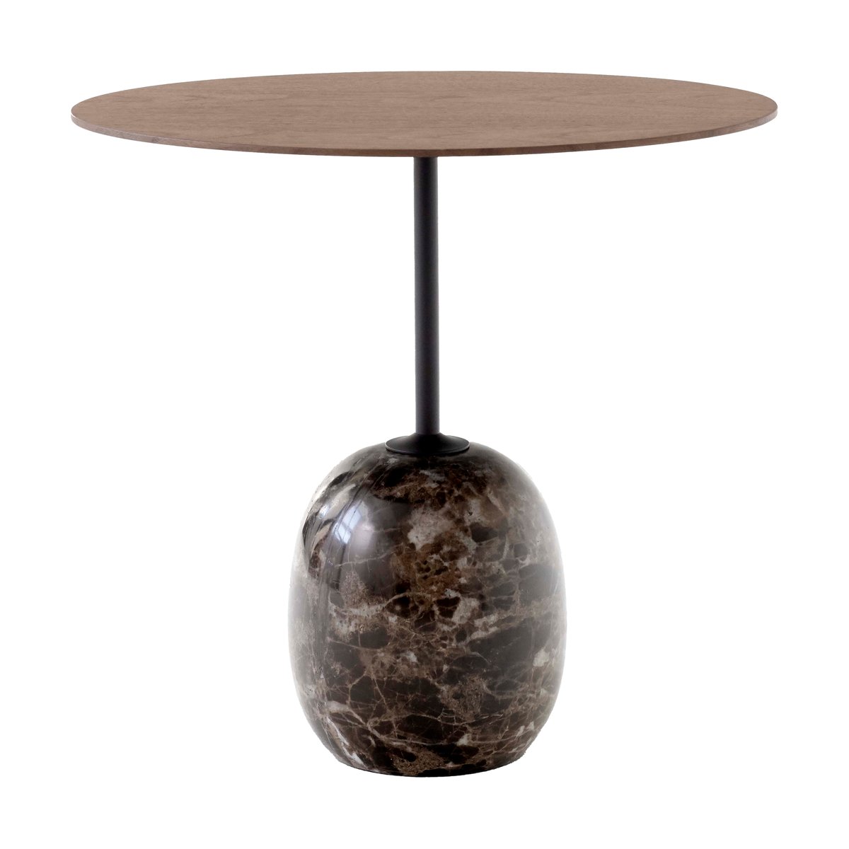 &Tradition Lato LN9 side table Walnut-Emparador marble