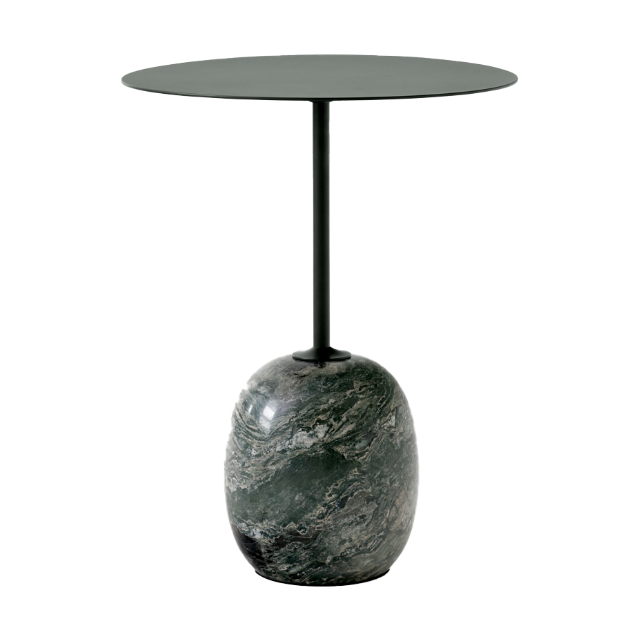 &Tradition Lato side table LN8 Deep Green-Verde Alpi Marble