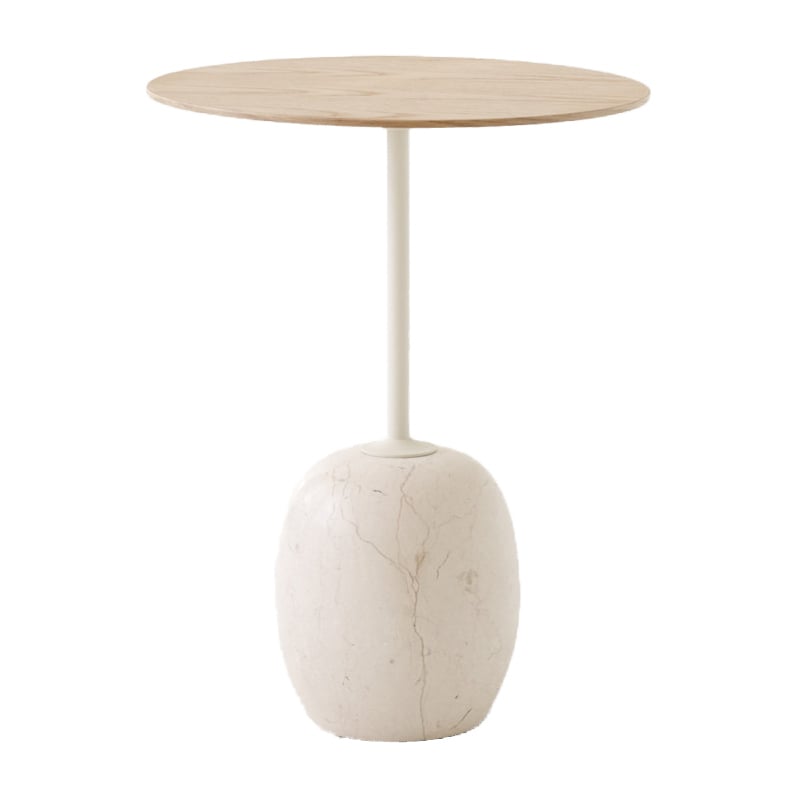 &Tradition Lato side table LN8 Lacquered oak-Crema diva marble