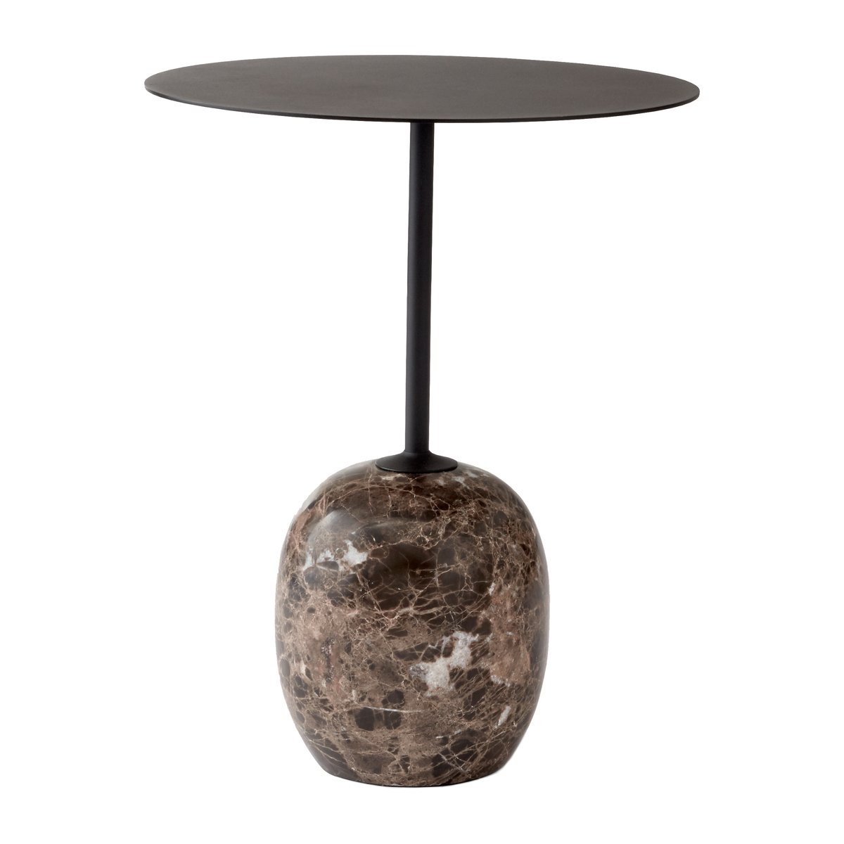 &Tradition Lato side table LN8 Warm black-Emparador marble