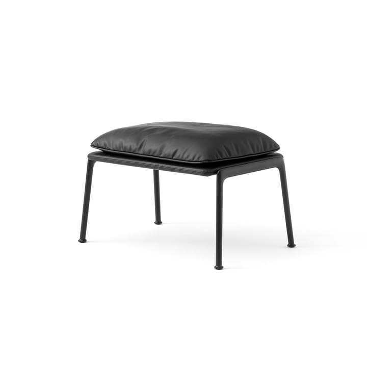 Muno LN20 footstool - Warm black-Noble leather Black - &Tradition