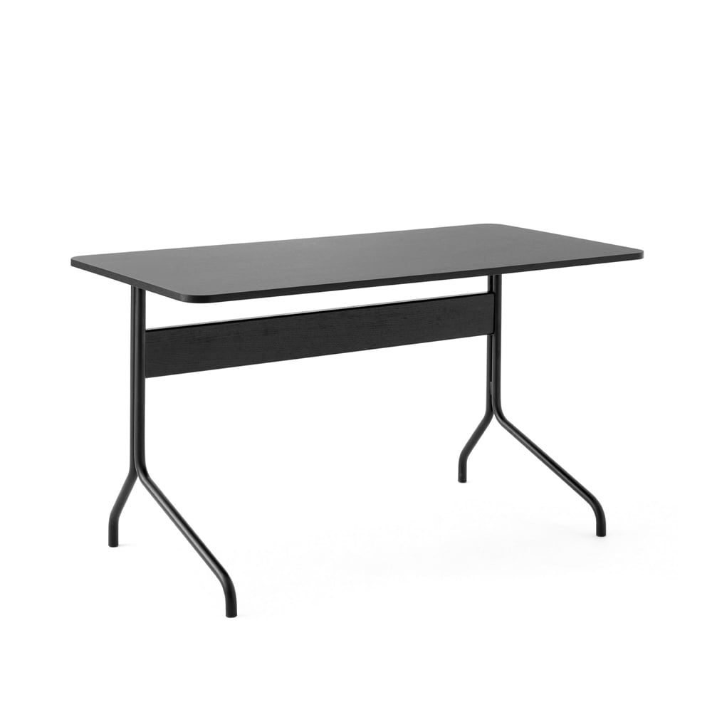 &Tradition Pavilion AV16 desk Black linoleum, black lacquered oak, black leg