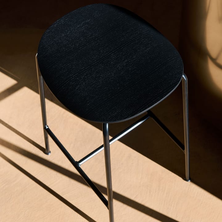 Pavilion AV37 counter stool 68 cm, Black-black lacquered oak &Tradition