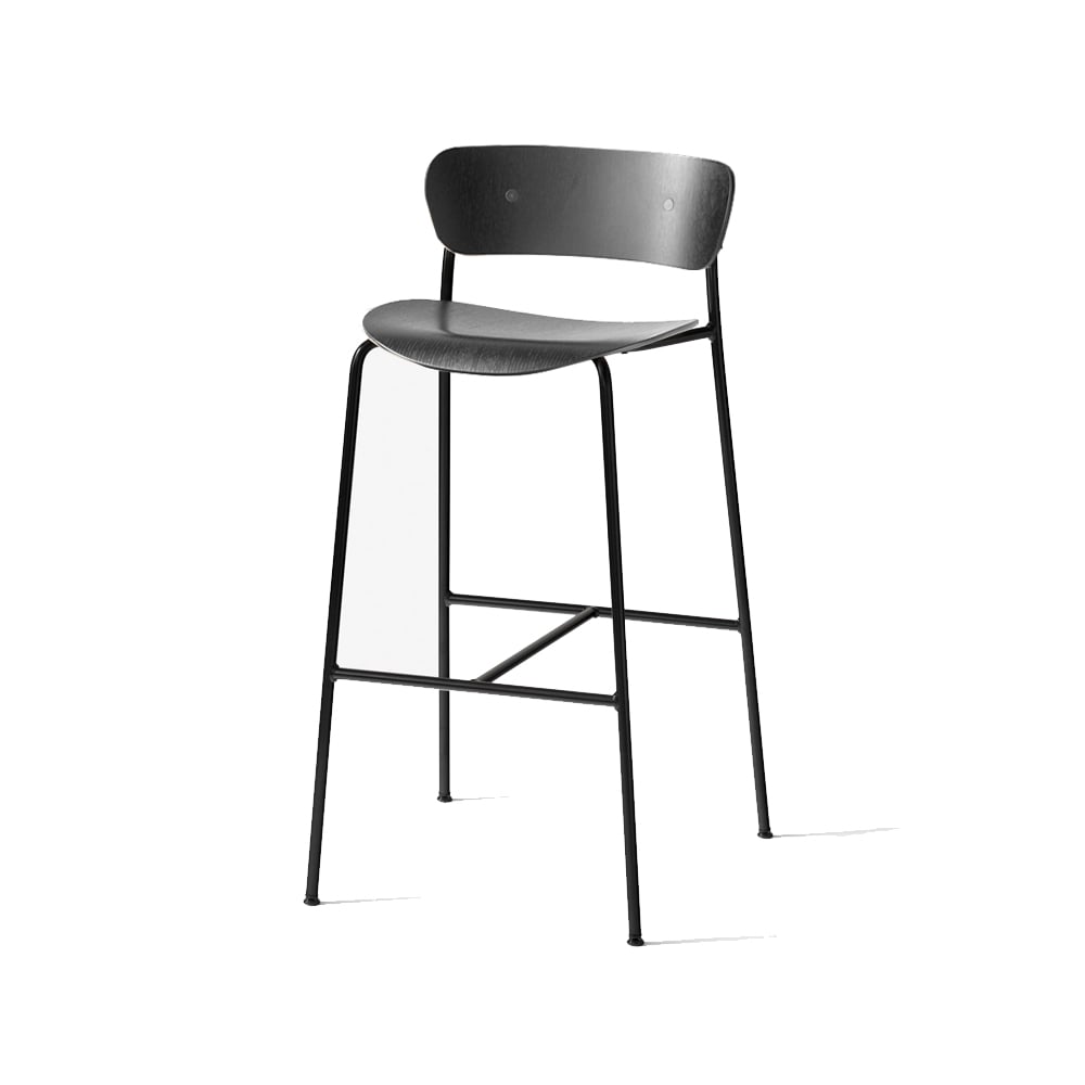 &Tradition Pavilion AV9 barstool Black, steel legs