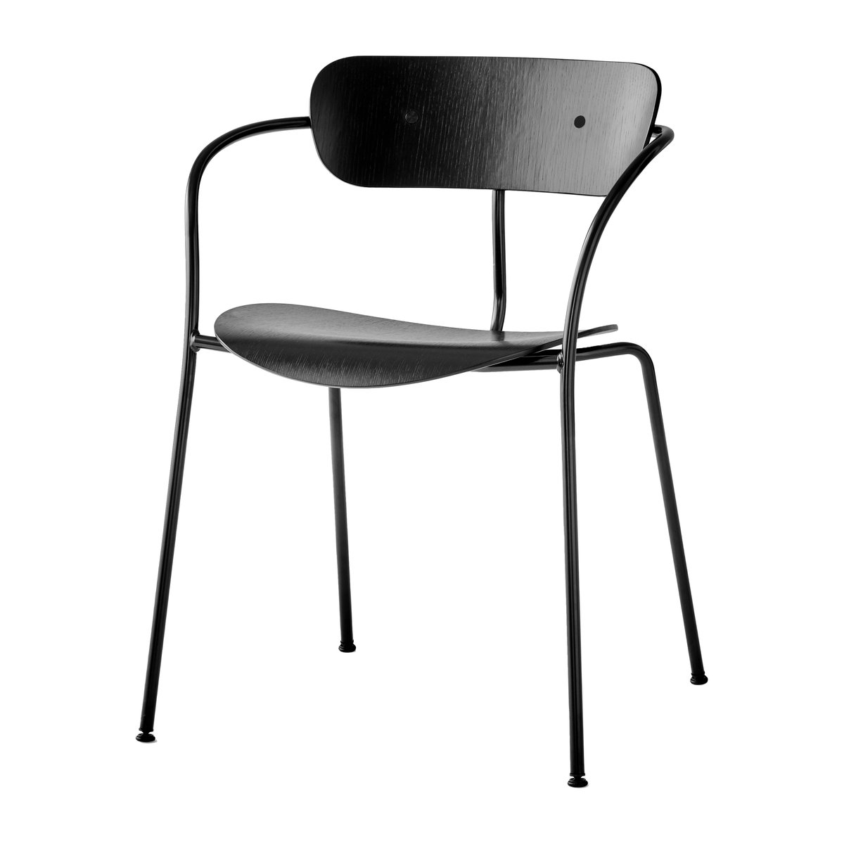 &Tradition Pavilion chair AV2 Black lacquered oak | Scandinavian Design | Chairs | Black