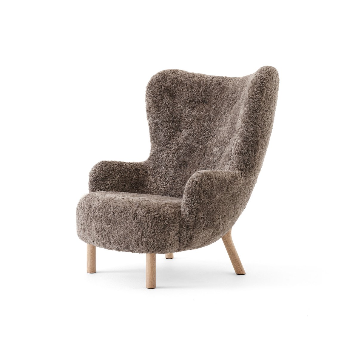 &Tradition Petra VB3 high armchair Oiled Oak-Sheepskin Sahara