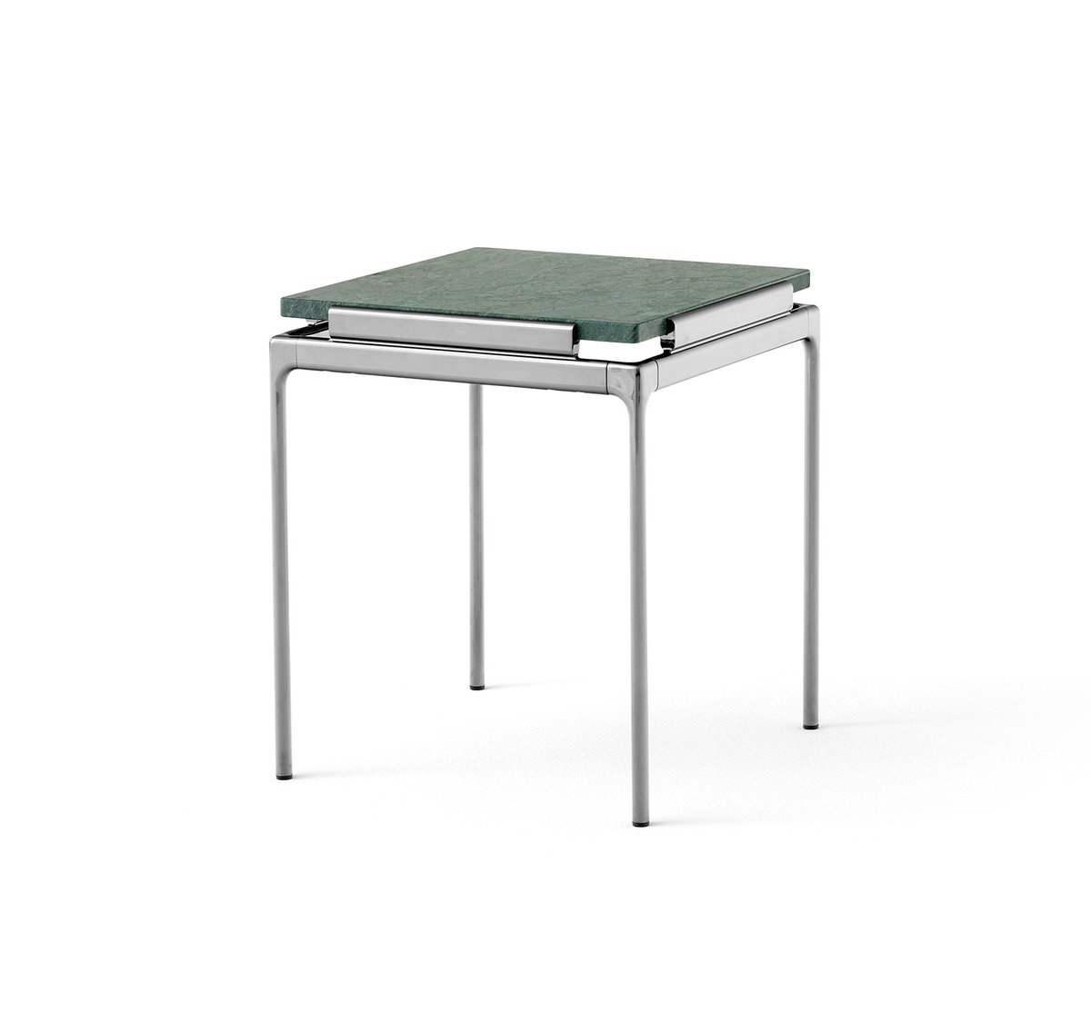 &Tradition Sett LN11 side table Verde guatemala-dark chrome