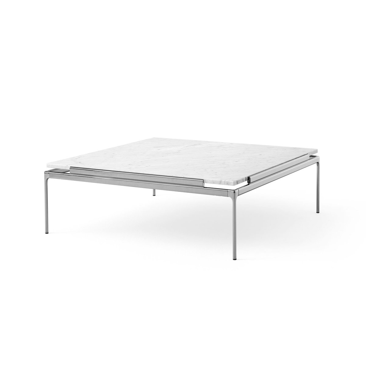 &Tradition Sett LN13 coffee table Bianco carrara-dark chrome