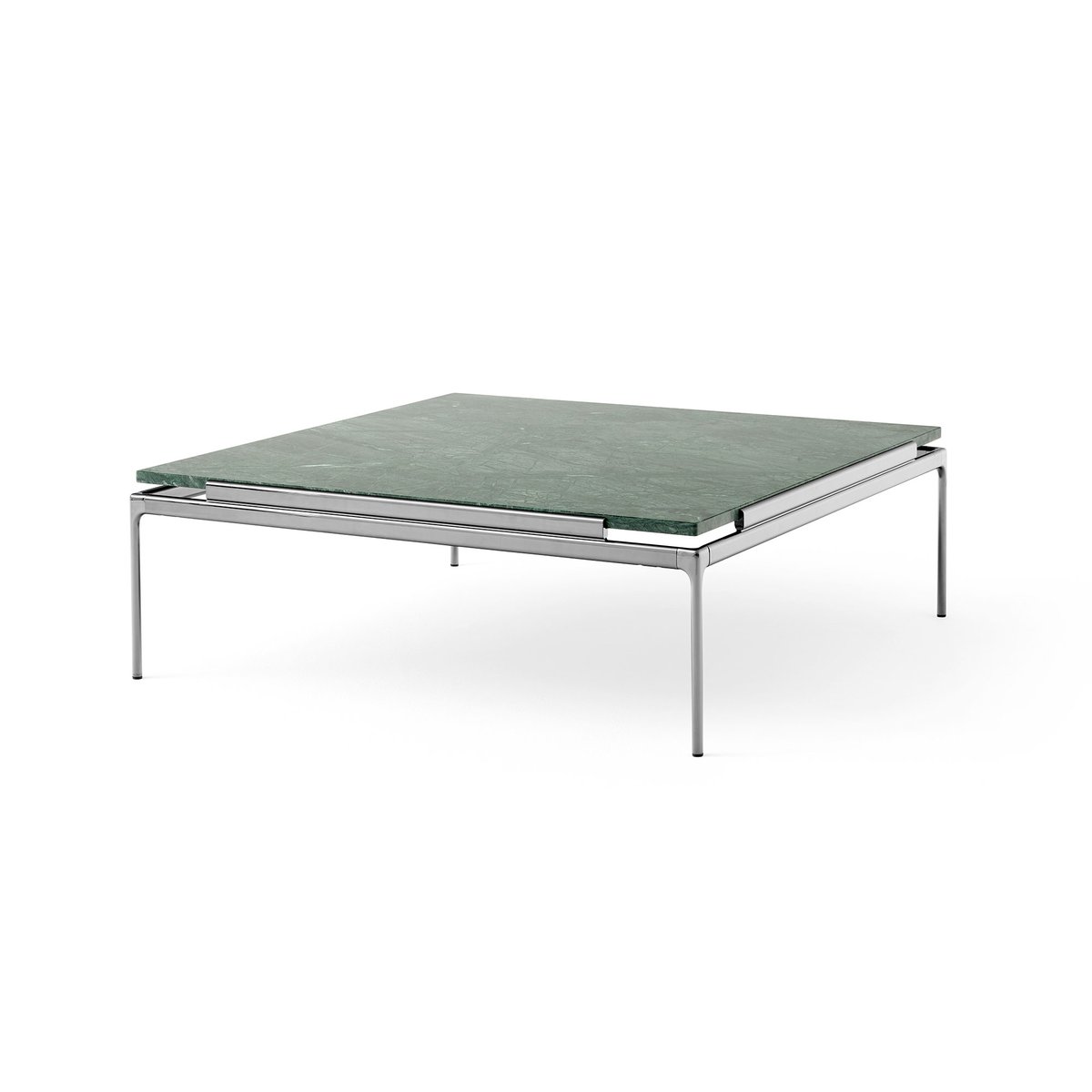 &Tradition Sett LN13 coffee table Verde guatemala-dark chrome