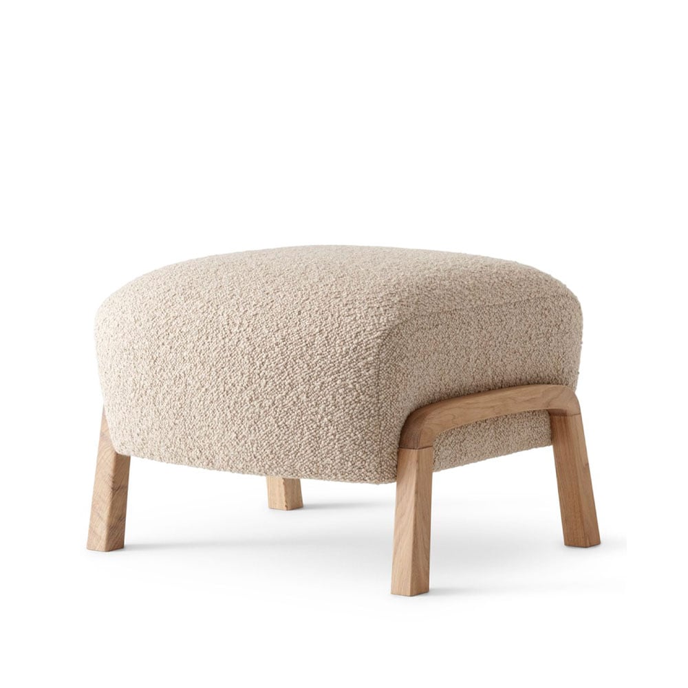 &Tradition Wulff ATD3 footstool Fabric karakorum 003 beige, white-oiled oak legs