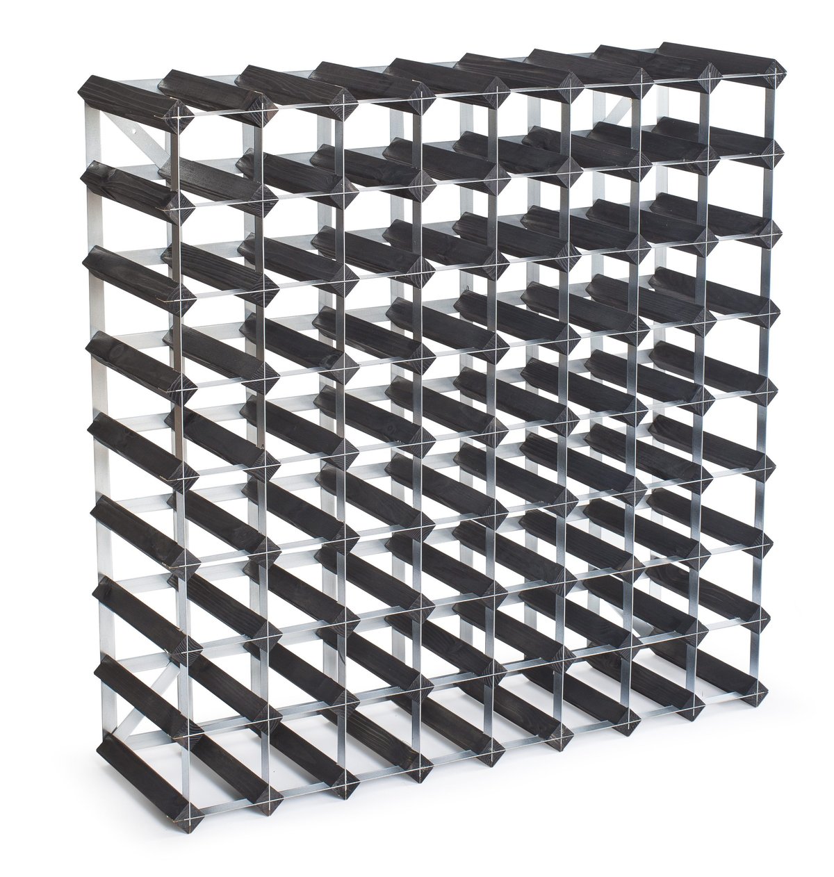 Traditional Wine Racks Traditional Wine Racks wine rack 72 bottles expandable Black