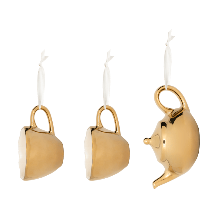 Good Morning Christmas tree decoration 3 pieces - Gold - URBAN NATURE CULTURE