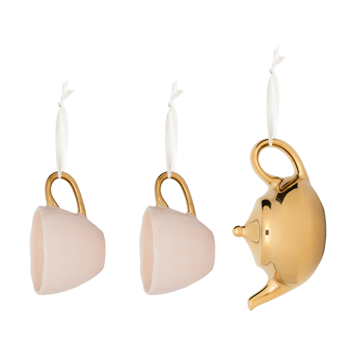 Good Morning Christmas tree decoration 3 pieces - Pink-gold - URBAN NATURE CULTURE