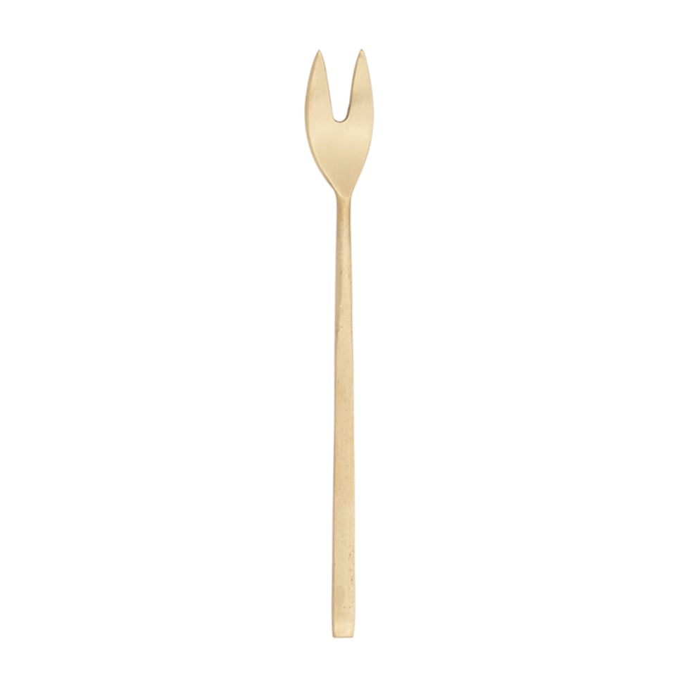 URBAN NATURE CULTURE UNC serving fork 16 cm brass | Scandinavian Design | Serving utensils | Gold-coloured