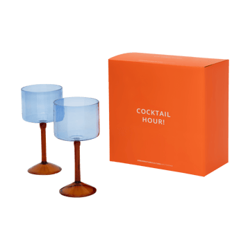 Urban Nature Culture gift set gin-tonic glasses 2-pack - Blue - URBAN NATURE CULTURE