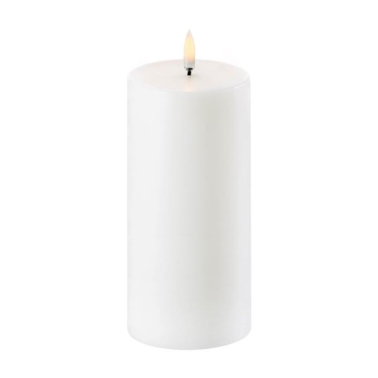 Uyuni Lighting Uyuni LED Block candle white Ø7.8 cm 15.2 cm