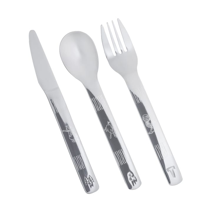 Lupo Emil children's cutlery 9 pieces - Silver - Vargen & Thor