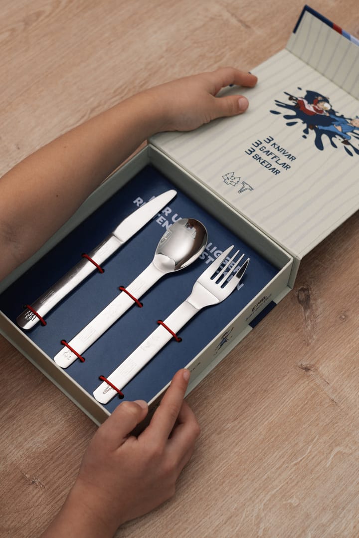 Lupo Emil children's cutlery 9 pieces - Silver - Vargen & Thor