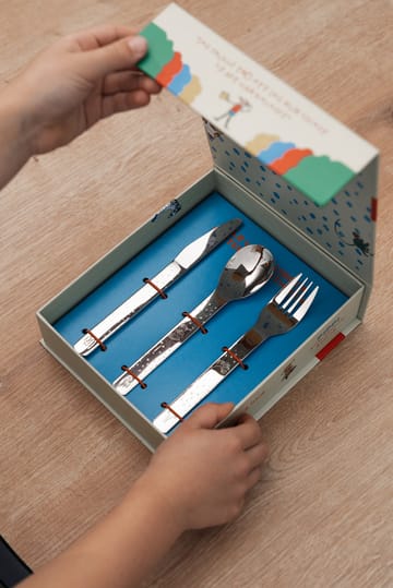 Lupo Pippi children's cutlery 9 pieces - Silver - Vargen & Thor