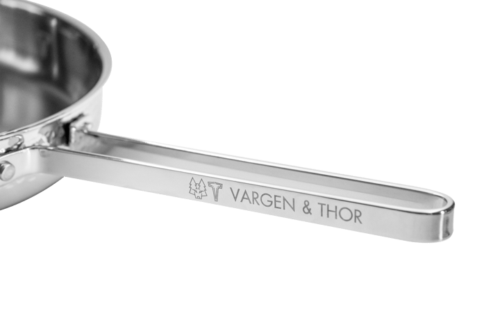 Modell M1 hammered sauce pan Ø28 cm, Chrome with lid Vargen & Thor