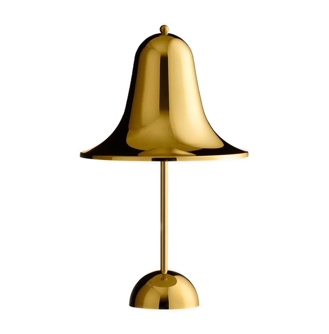 Verpan Pantop portable table lamp 30 cm Shiny brass