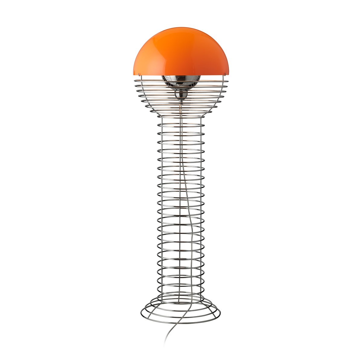 Verpan Wire floor lamp Chrome-orange