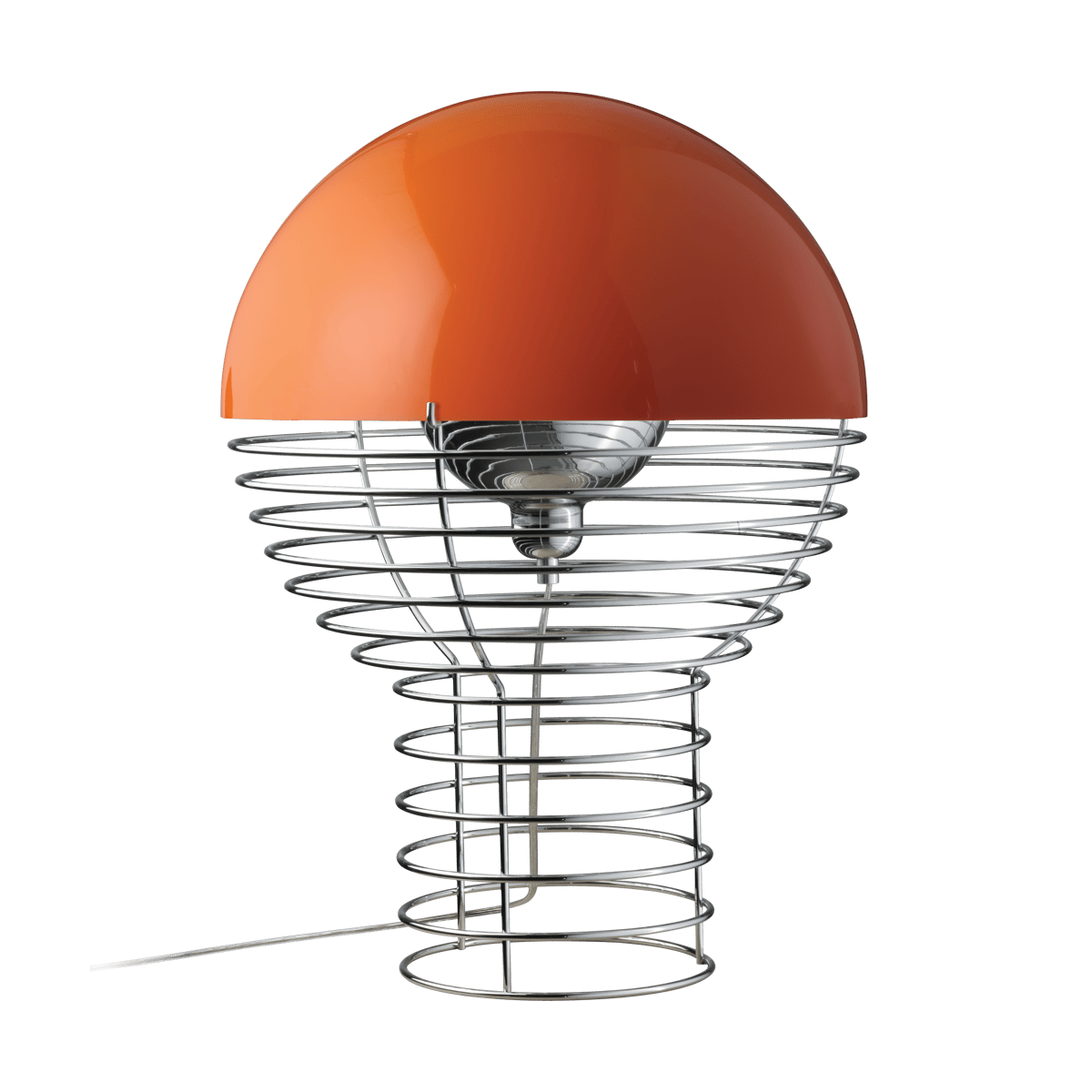 Verpan Wire table lamp Ø40 cm Chrome-orange