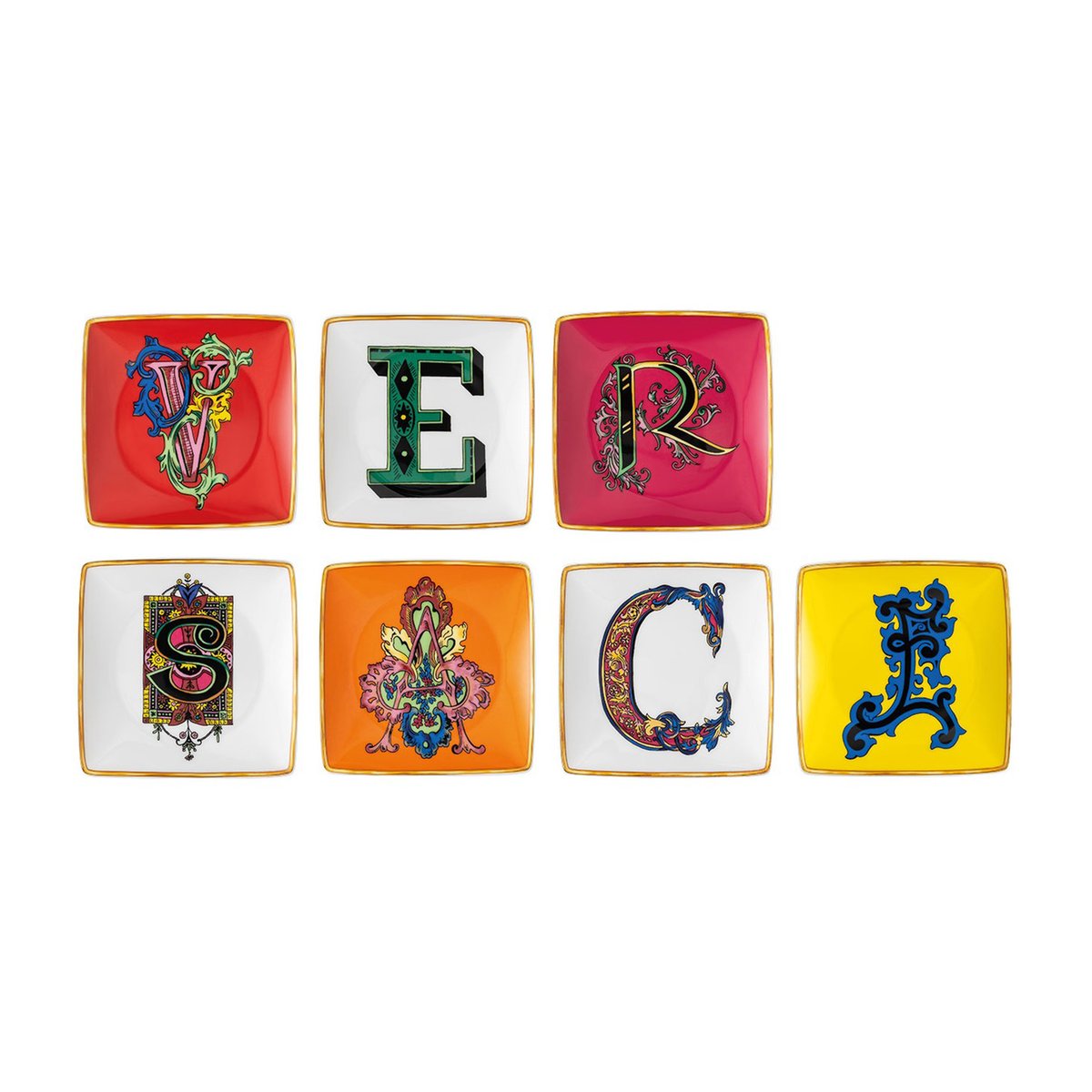 Versace Versace Holiday Alphabet saucer 12 cm 7-pack Versace