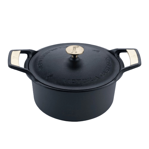 Signature casserole with lid cast iron 5.5 liters - Black - Victoria