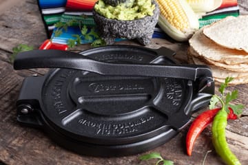 Tortilla iron 16.5 cm cast iron black - Black - Victoria