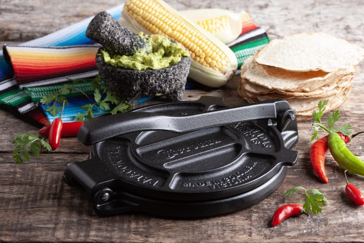 Tortilla iron 16.5 cm cast iron black - Black - Victoria