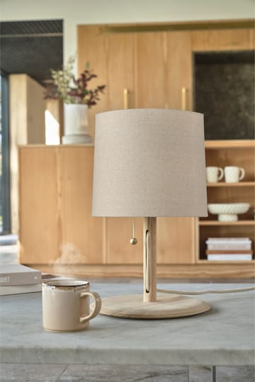 Barv table lamp 41xØ26 cm - Untreated solid oak - Villa Collection