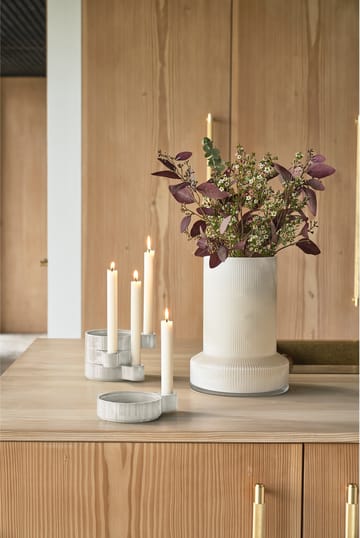 Styles candle holder 3.6x16 cm - Offwhite aluminum - Villa Collection