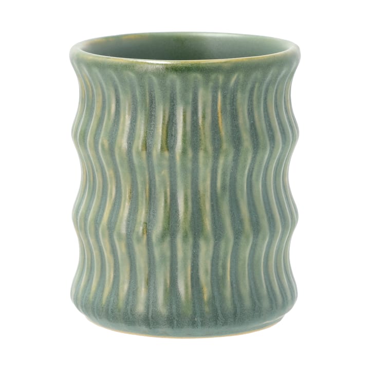 Styles mug with ribbed pattern 30 cl 2-pack - Green - Villa Collection