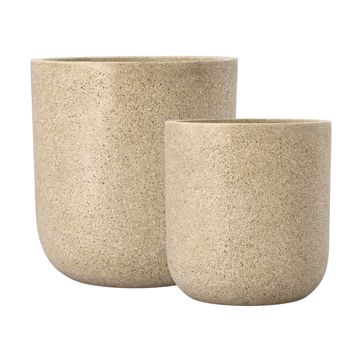 Villa Collection Thum flower pot nature set of 2 Ø27 cm-Ø37 cm