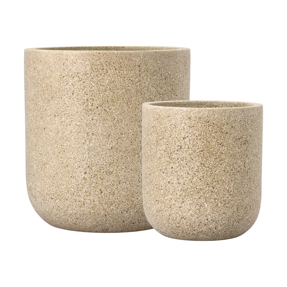 Villa Collection Thum flower pot nature set of 2 Ø37 cm-Ø45 cm