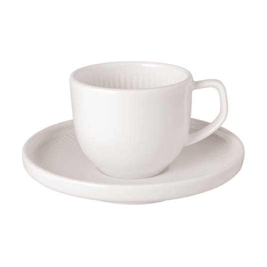 Afina espresso cup 5 cl with saucer, White Villeroy & Boch