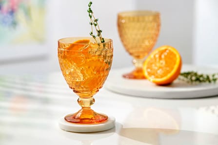 Boston drinking glass on foot 25 cl - Saffron - Villeroy & Boch