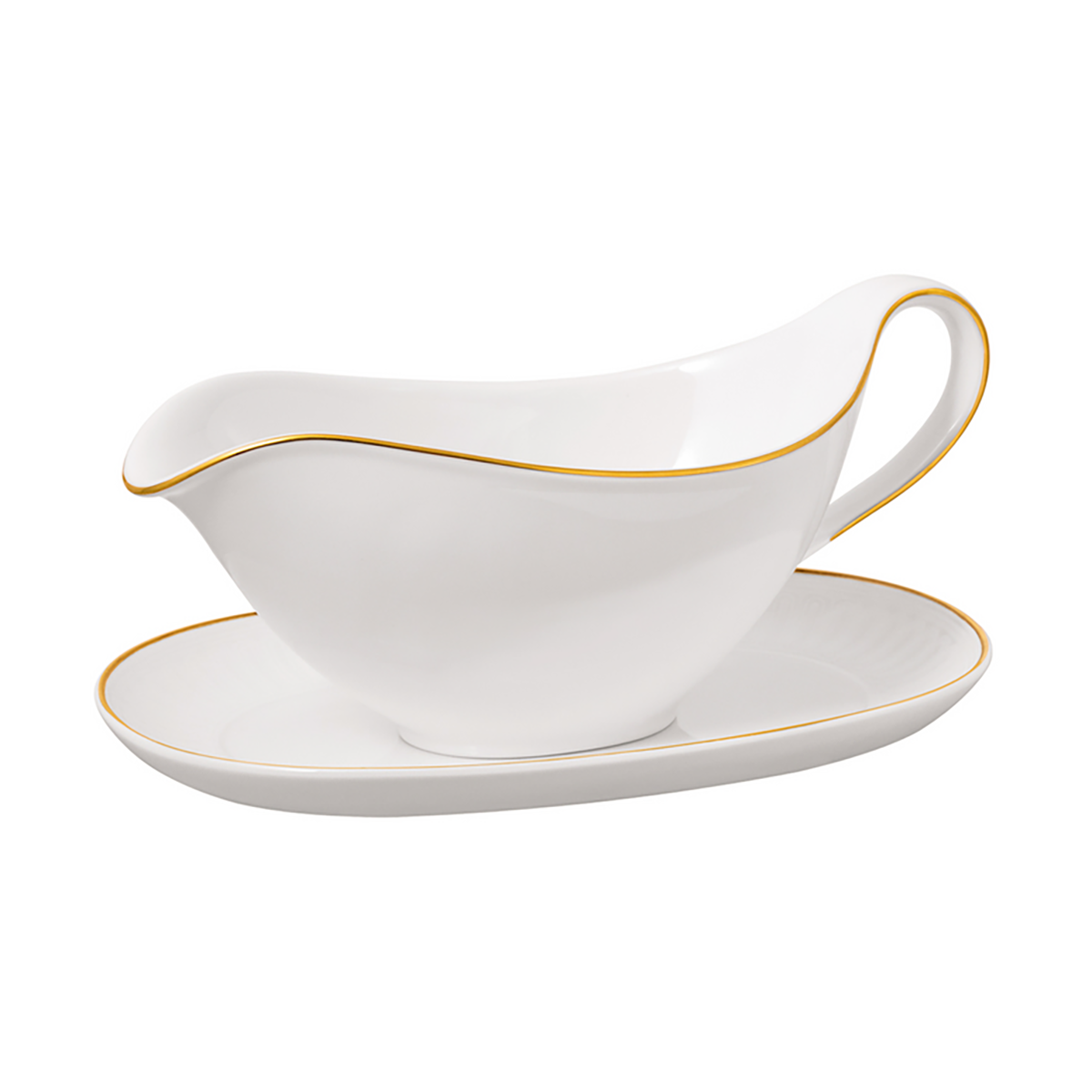 Villeroy & Boch Château Septfontaines gravy boat with saucer 26 cl White-gold